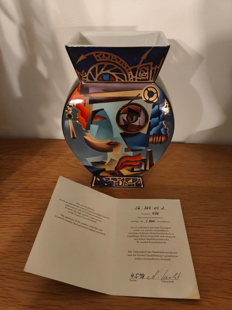 Vaas en wandbord Goebel 436/1000 met certificaten, Ophalen of Verzenden