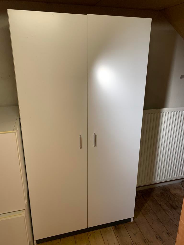 Witte kleding kast, Huis en Inrichting, Ophalen, Gebruikt, 50 tot 100 cm, 150 tot 200 cm