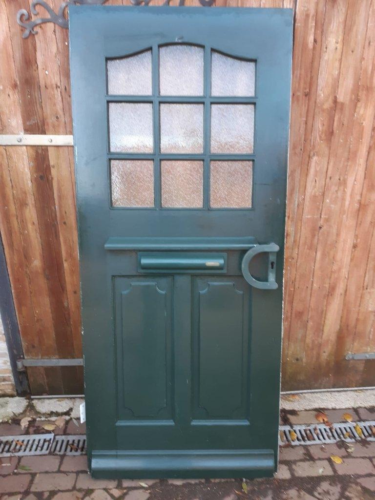 hardhouten buitendeur, Ophalen, Gebruikt, Buitendeur, 200 tot 215 cm