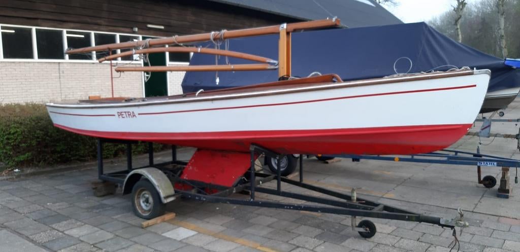 Houten zeilboot, Watersport en Boten, Ophalen, Gebruikt, Minder dan 15 m²