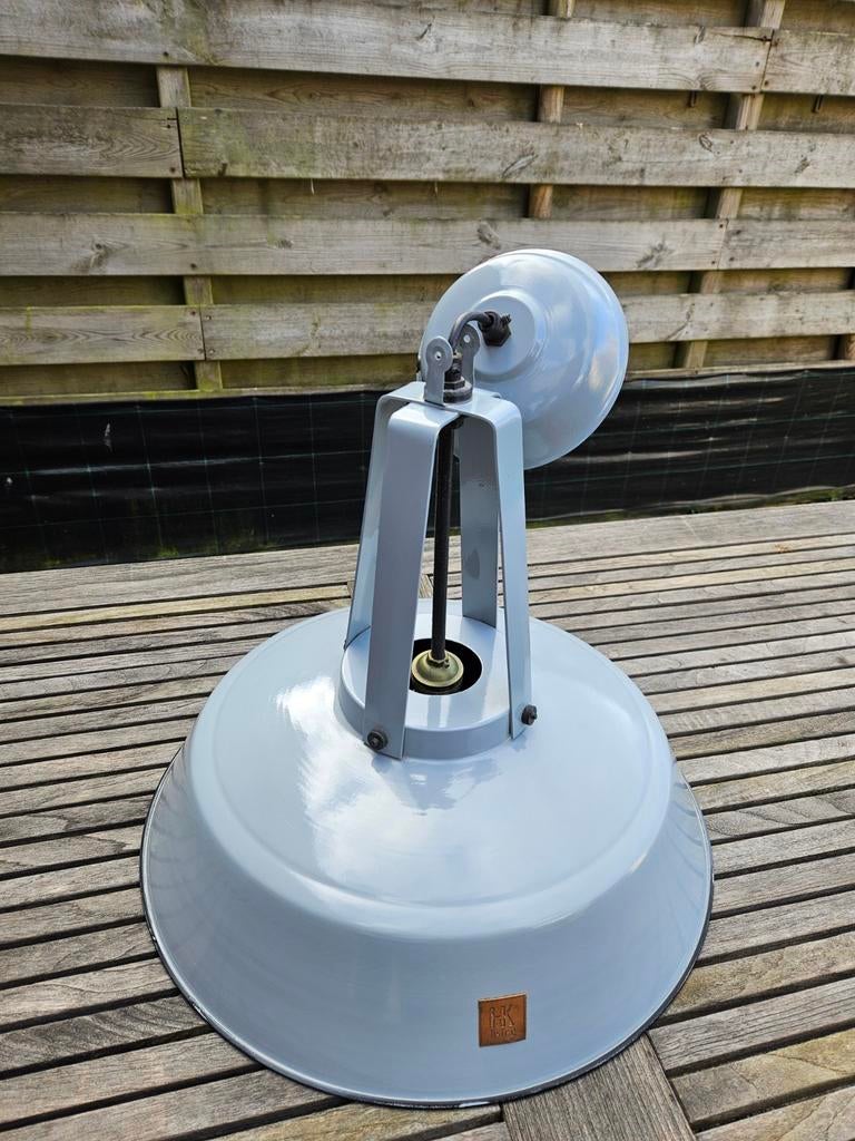 HK Living hanglamp grijs emaille, Ophalen of Verzenden, Zo goed als nieuw, Metaal