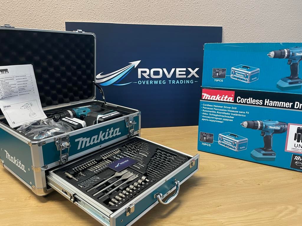 Makita HP488D002 G-serie Boor/schroefmachine met accessoires, Nieuw, Ophalen of Verzenden, Boor- en Schroefmachine, Minder dan 400 watt