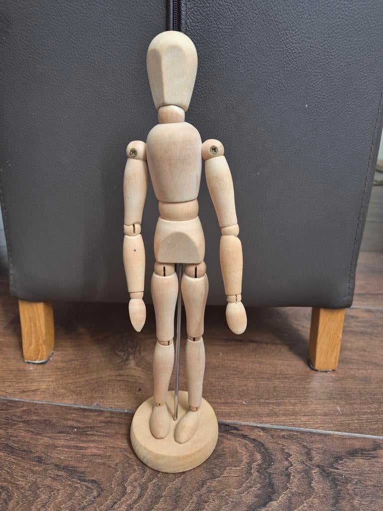 Houten tekenpop ong 31cm, Ophalen of Verzenden, Zo goed als nieuw, Overige typen