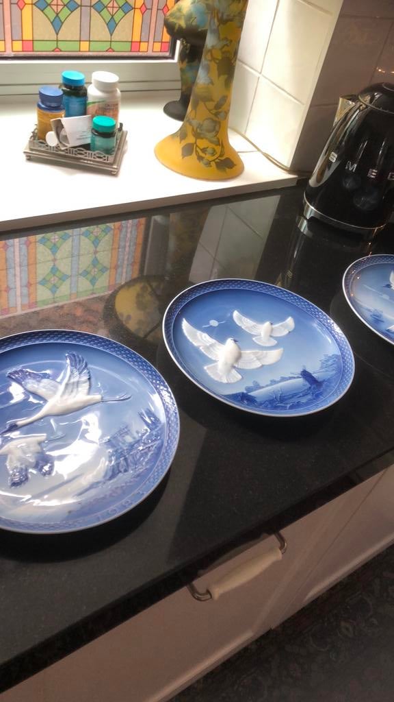 Mooie blauwe wand sierborden, Ophalen of Verzenden