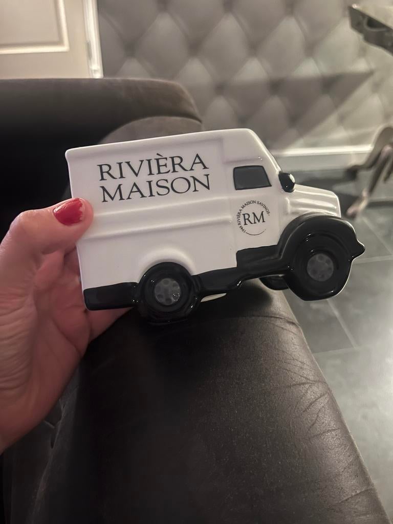 Riviera maison spaarpot bestelbusje, Verzamelen, Ophalen of Verzenden, Zo goed als nieuw, Steen, Aardewerk of Keramiek, Vervoermiddel