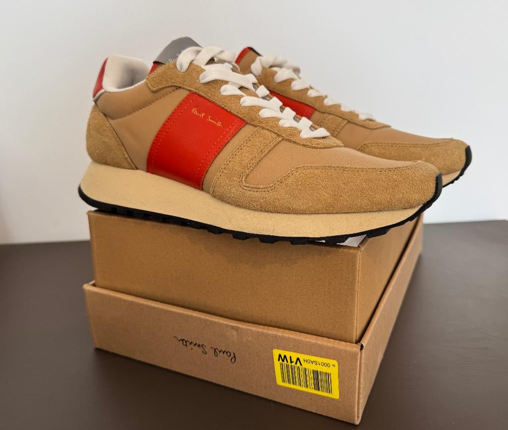 Nieuw in doos: Paul Smith Mens 80s Sneakers Cream – Maat 42, Ophalen, Paul Smith, Bruin, Nieuw
