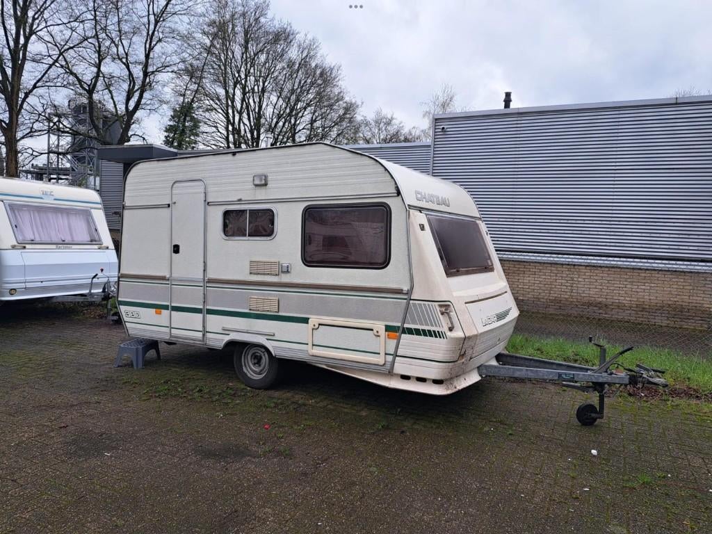 Caravan, Caravans en Kamperen, Caravans, Particulier, tot en met 3, 500 - 750 kg, Treinzit, Chateau, Kachel, Koelkast, Luifel