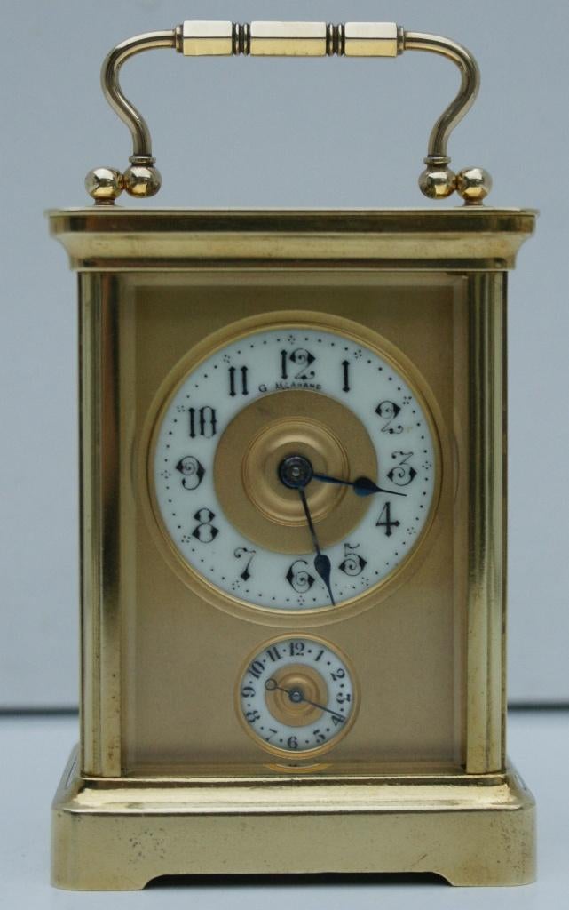 Carriage klokje met wekker in uitstekende staat., Ophalen of Verzenden