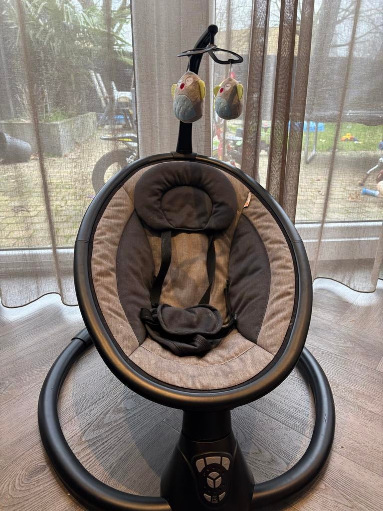 Qute baby rocker - Comfortabele wipstoel met speelboog, Gebruikt, Wipstoel, Met gordel(s) of riempje(s), Ophalen
