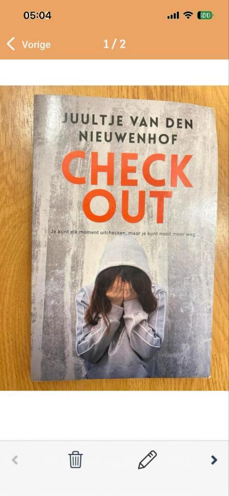 Check Out - Juultje van den Nieuwenhof - Jeugdboek, Boeken, Kinderboeken | Jeugd | 13 jaar en ouder, Zo goed als nieuw, Fictie