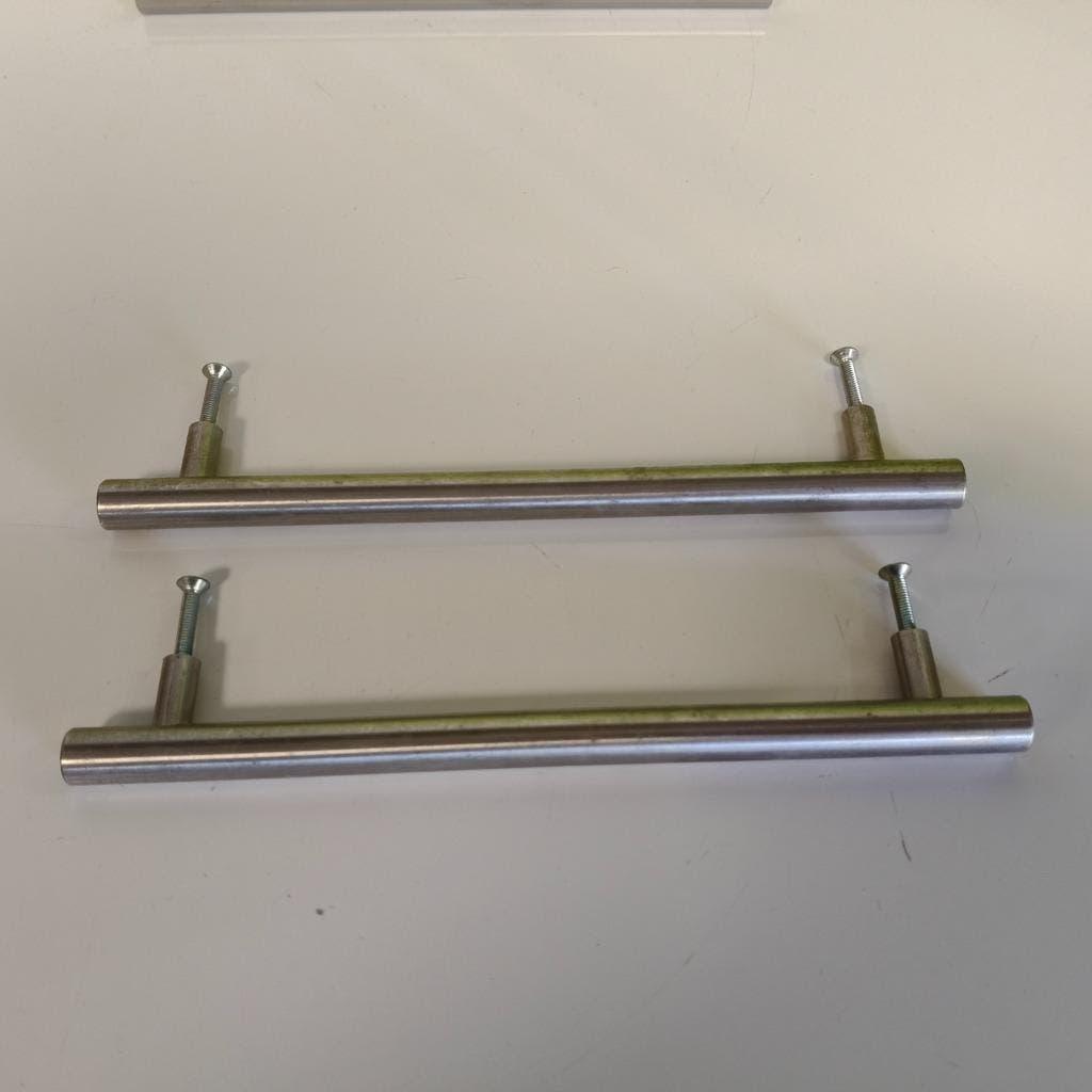 T- meubelgreep  kastgreep  deurgreep  zilver set van 2- 20cm, Huis en Inrichting, Ophalen, Minder dan 50 cm, Zo goed als nieuw