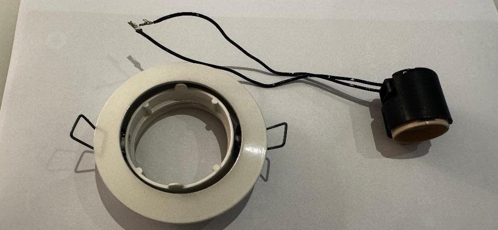 50+ inbouwspots wit – geschikt voor LED GU10-35mm, Huis en Inrichting, Gebruikt, Led, Metaal of Aluminium, Ophalen of Verzenden