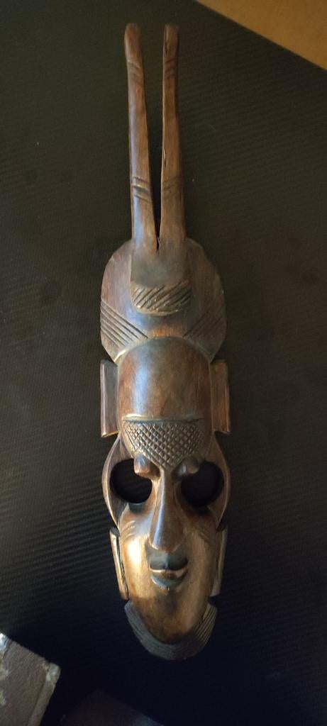 Authentiek Balinees Houten Masker – Handgesneden Wanddecorat, Ophalen of Verzenden