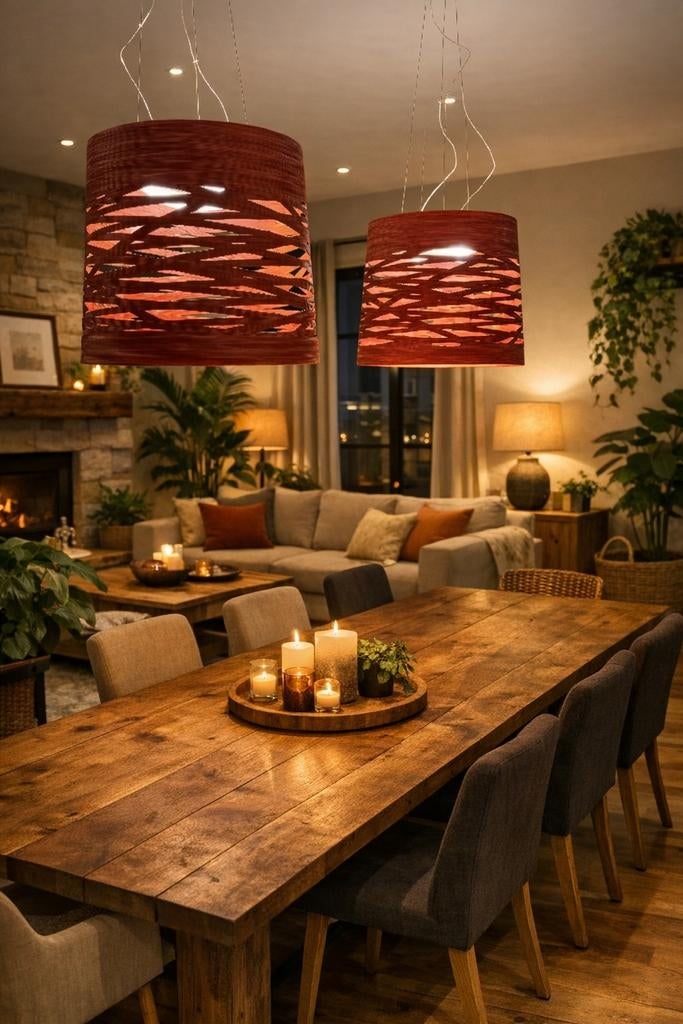 2x Foscarini Tress grande witte hanglamp, Ophalen, Glas, Zo goed als nieuw, Minder dan 50 cm