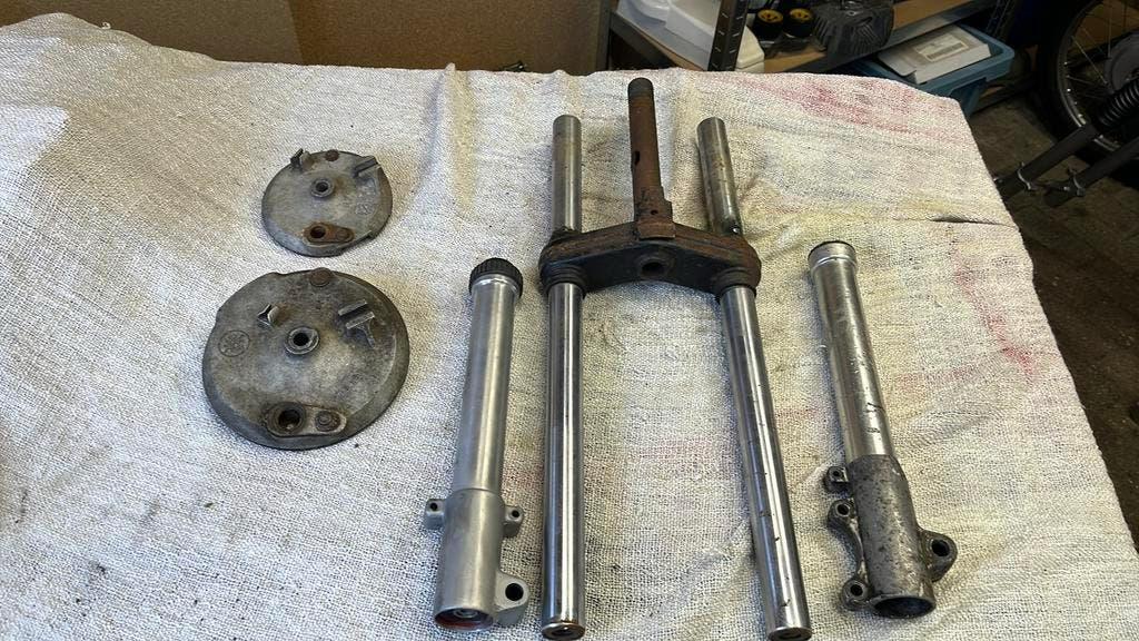 Kreidler kroonstuk en onderbenen, Fietsen en Brommers, Brommeronderdelen | Kreidler, Ophalen, Zo goed als nieuw, Frame