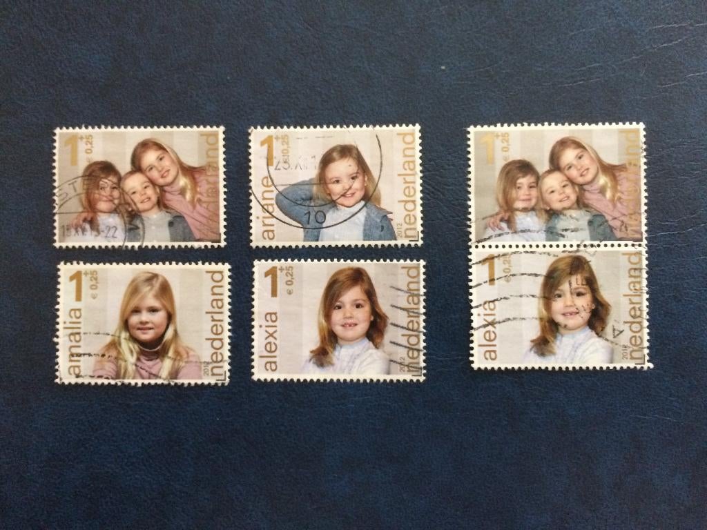 postzegels kinderzegels serie 3 prinsjes 2012, Ophalen of Verzenden, Na 1940, Gestempeld