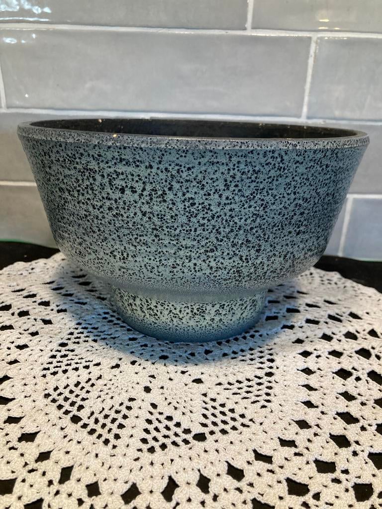 Vintage bloempot blauw/grijs (070426), Rond, Ophalen of Verzenden, Zo goed als nieuw, Aardewerk