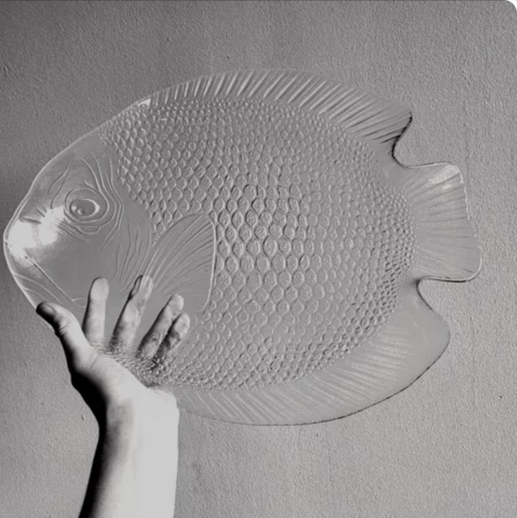 Vintage glazen schalen set, Arcoroc France, vissen borden, Vintage, Ophalen of Verzenden, Overige stijlen, Nvt