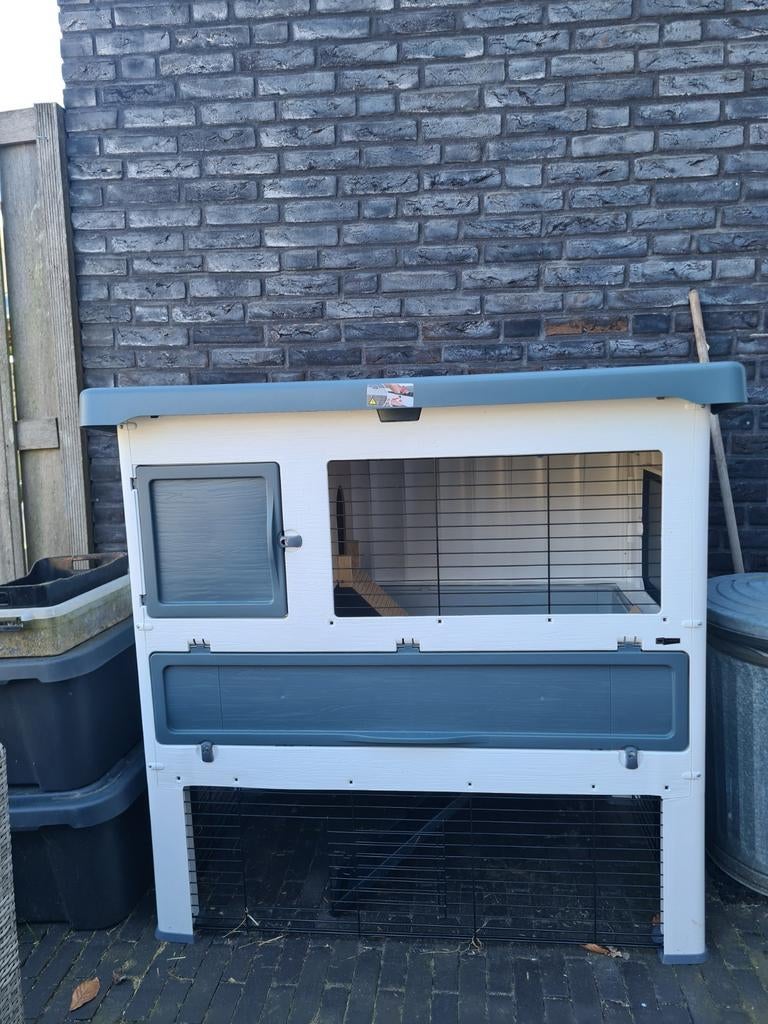 Ferplast konijnenhok zo goed als nieuw, Dieren en Toebehoren, Knaagdieren en Konijnen | Hokken en Kooien, Ophalen, 110 cm of meer