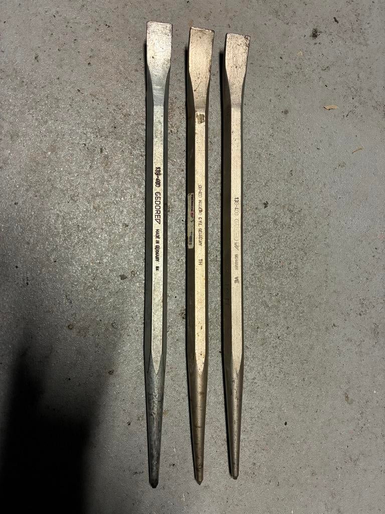 Gedore 138-400 puntijzer breekijzer 3 stuks, Ophalen of Verzenden, Zo goed als nieuw