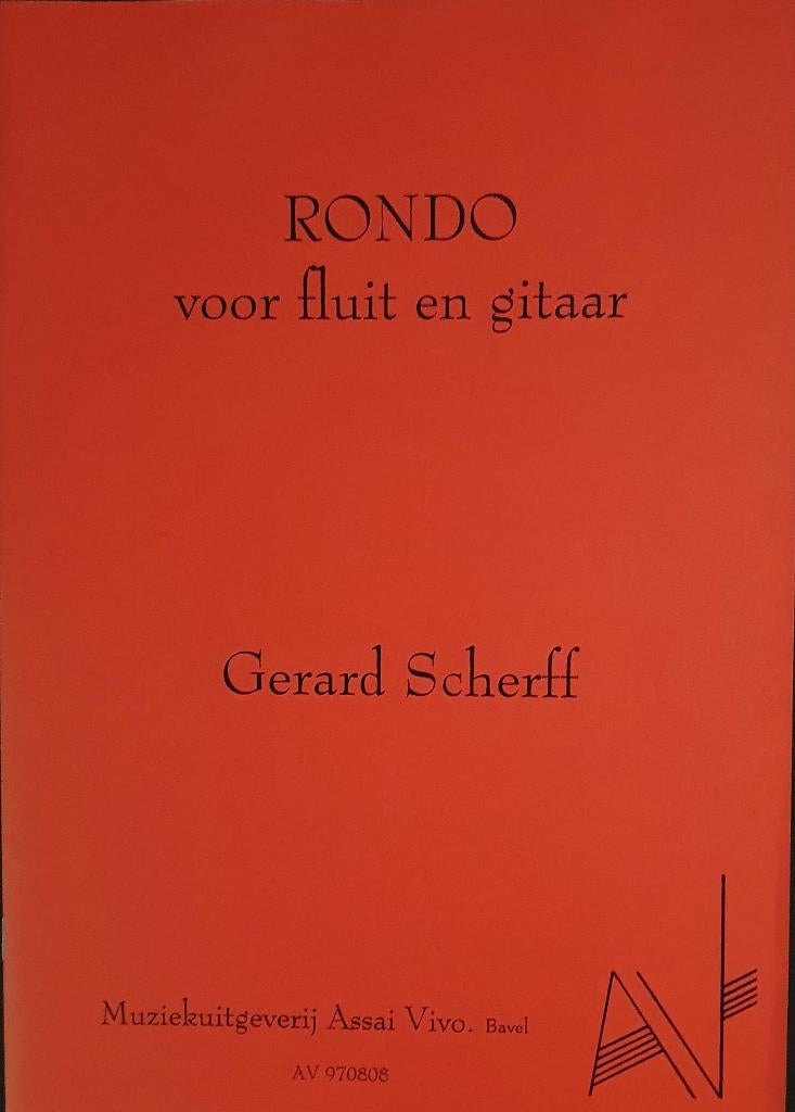Bladmuziek / RONDO voor FLUIT en GITAAR, Muziek en Instrumenten, Klassiek, Nieuw, Ophalen of Verzenden, Dwarsfluit of Piccolo