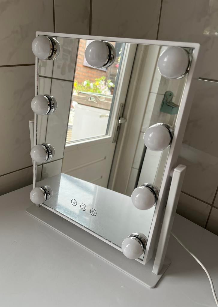 Spiegel met verlichting, Minder dan 50 cm, Ophalen of Verzenden, Zo goed als nieuw, Minder dan 100 cm