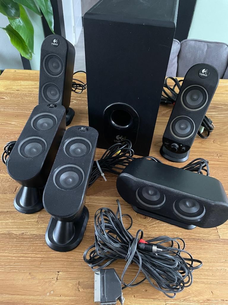 Logitech X-530 surround sound speakerset, Computers en Software, Pc speakers, Ophalen of Verzenden, Gebruikt, LOGITECH (creative)