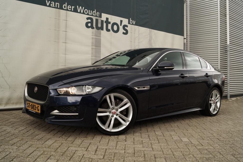 Jaguar XE 2.0T 200pk Automaat R-Sport -NAVI-ECC-PDC-, Auto's, Jaguar, Automaat, Euro 6, 4 cilinders, Blauw