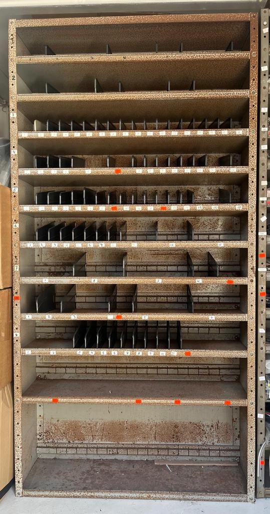 Vakkenkast metaal 100x200x30 stellingkast legbordkast, Ophalen, Zo goed als nieuw, 100 tot 250 mm, Overige typen