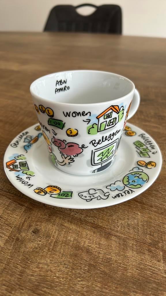 Blond Amsterdan ABN kop en schotel, Huis en Inrichting, Keuken | Servies, Blond Amsterdam, Ophalen of Verzenden, Zo goed als nieuw