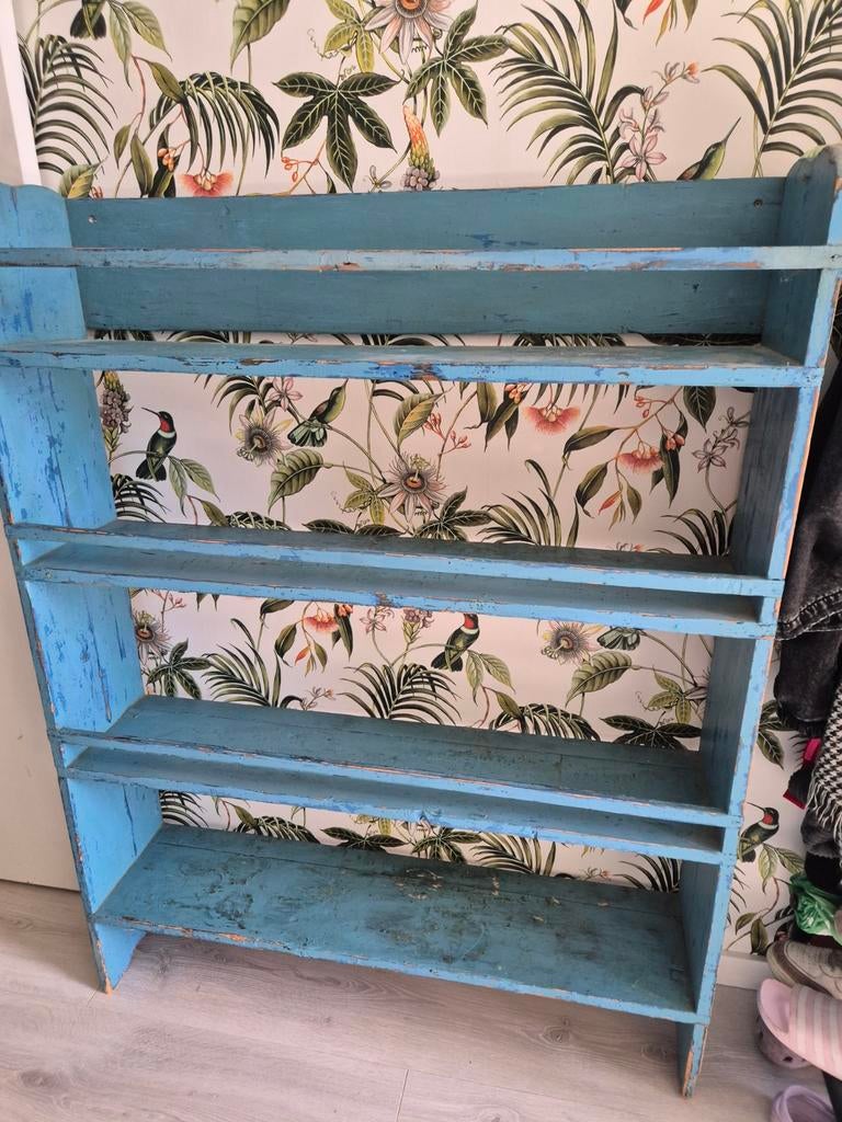 Groot houten wandrek van "van Dijk en Ko", Ophalen, Gebruikt