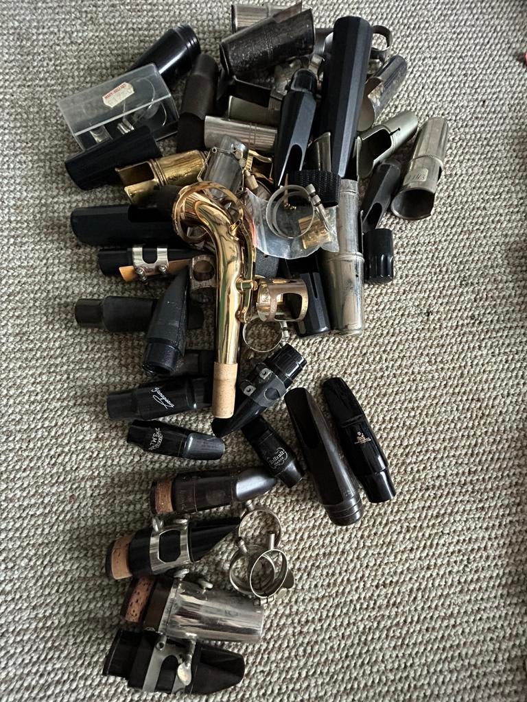 Saxofoon mondstukken, binders, nek, …, Ophalen of Verzenden, Gebruikt, Overige typen