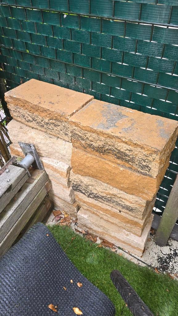 10x overgebleven natuurstenen stapelblokken, Tuin en Terras, Grind, Keien en Split, Gebruikt, Zandsteen, Overige typen, Ophalen of Verzenden