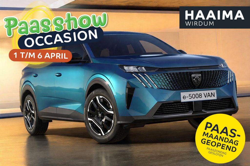 Peugeot e-5008 Allure 73 kWh | Grijs kenteken | Prijs excl., Auto's, Peugeot, Stof, 213 pk, Blauw, Nieuw