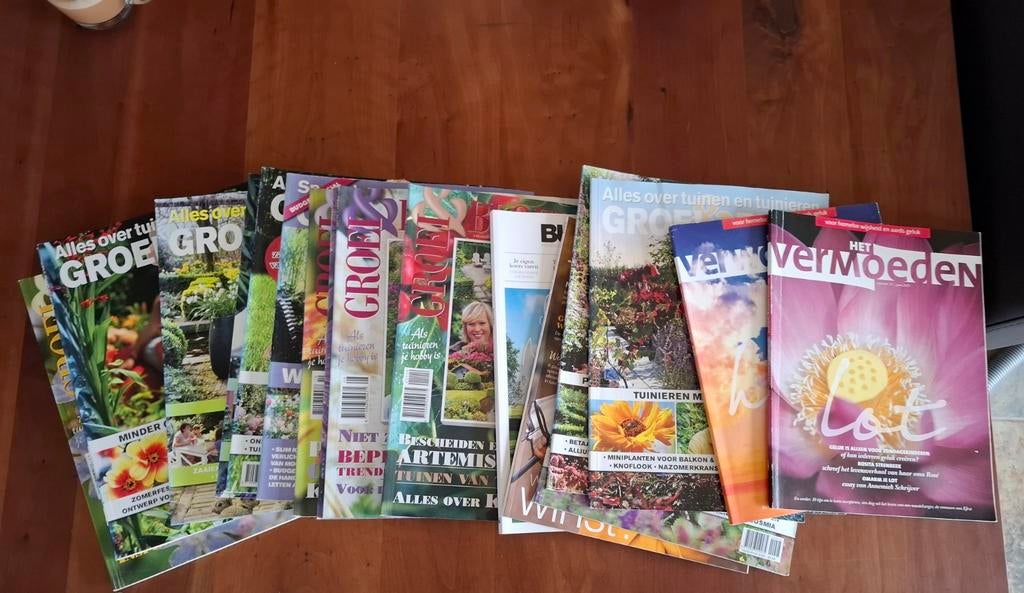 Diverse tuinbladen: Groei & Bloei, Het Vermoeden, Boeken, Tijdschriften en Kranten, Ophalen, Gelezen, Overige typen