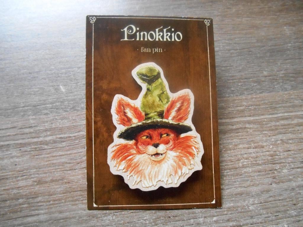 Efteling fan made pin vos Pinokkio, Ophalen of Verzenden, Nieuw, Overige typen