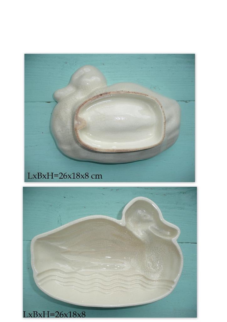 2 vintage patè-/ puddingvormen. Model eenden., Ophalen of Verzenden, Zo goed als nieuw