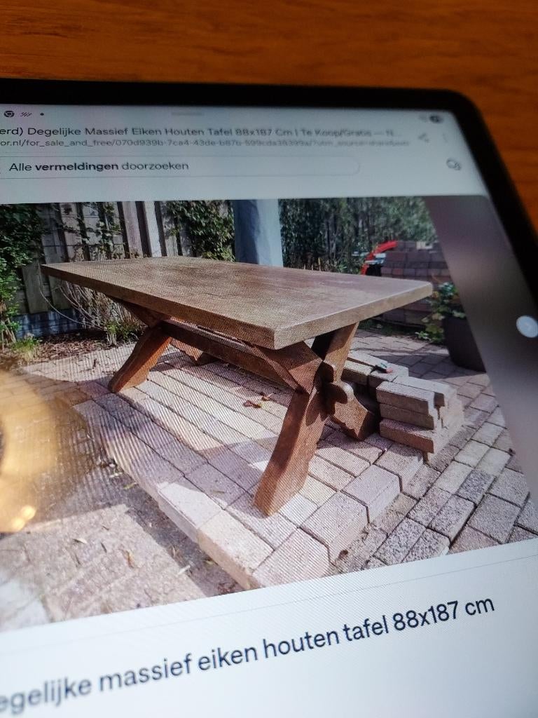 Onderstel tafel massief eiken, Ophalen, Gebruikt, Rechthoekig, Hout