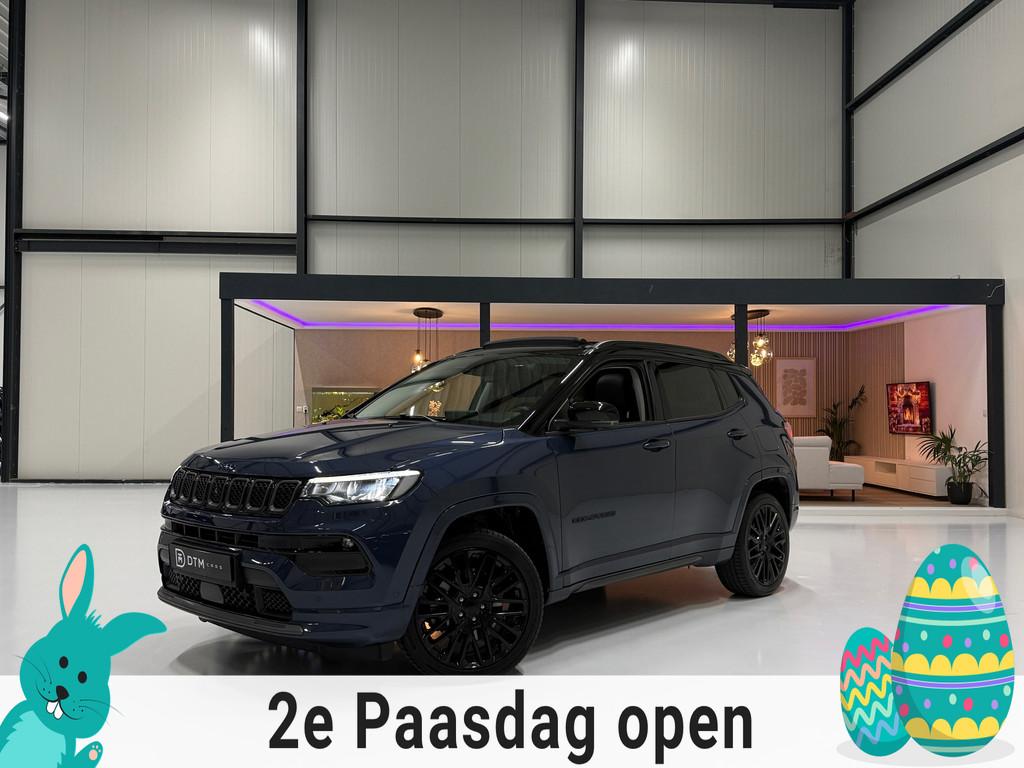 Jeep Compass 4xe 240pk PHEV S | Trekhaak | Panorama | 360°, Automaat, 12 maanden, Zwart, 4 cilinders
