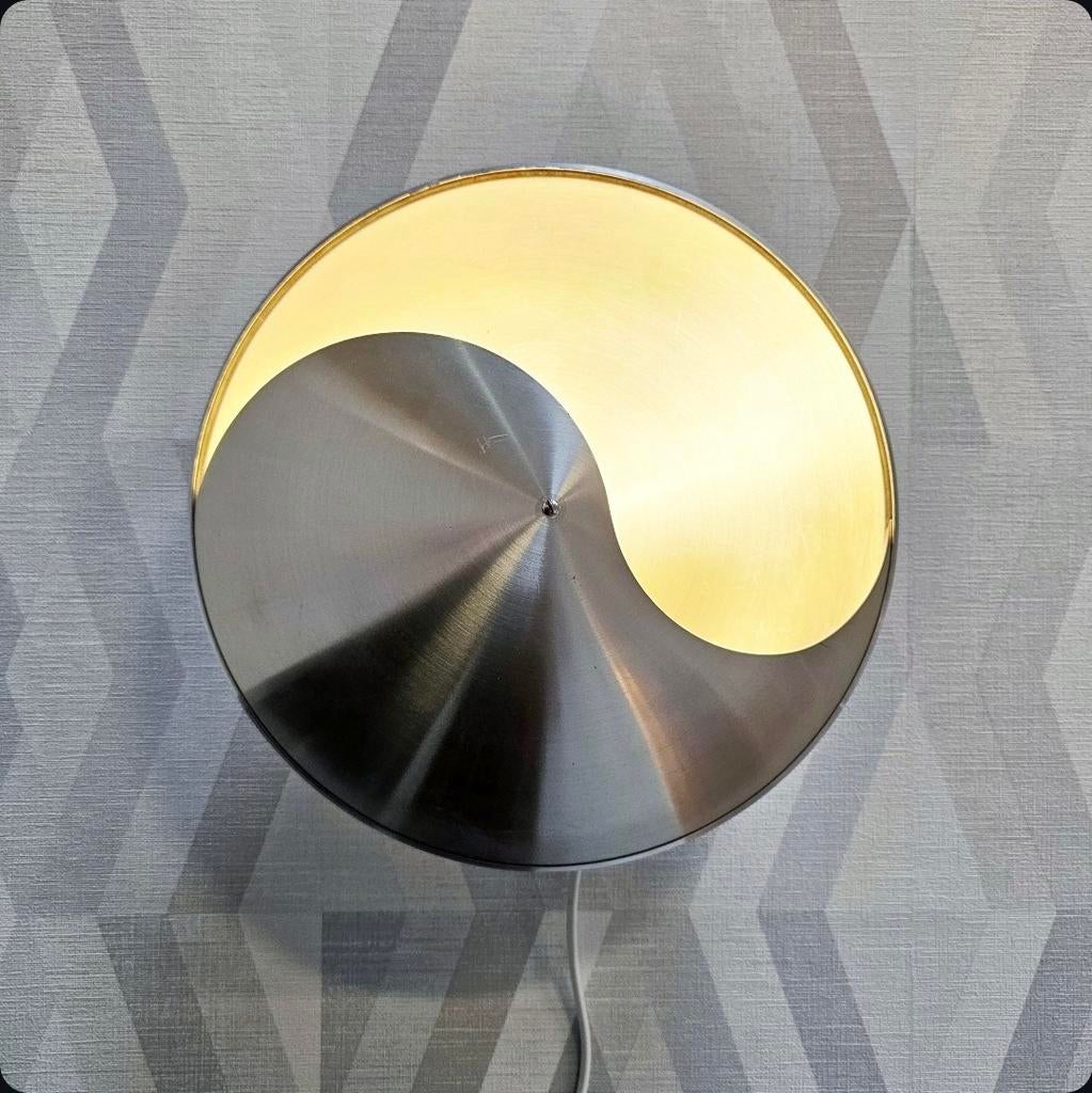 'Yin Yang' Wandlamp RAAK Amsterdam - Vintage Dutch design, Gebruikt, Ophalen of Verzenden, X, Metaal