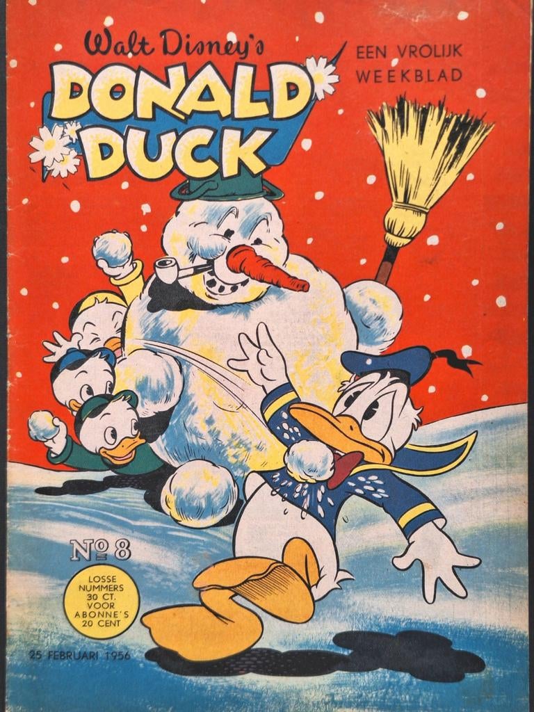 Donald Duck 1956 nr. 8, Boeken, Stripboeken, Eén stripboek, Ophalen of Verzenden, Zo goed als nieuw