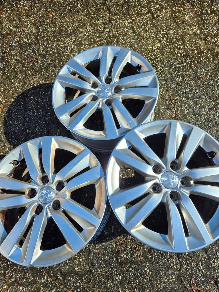 16"Originele Peugeot 308 LM velgen 5x108 3 stuks, Ophalen, Gebruikt, 16 inch, Banden en Velgen