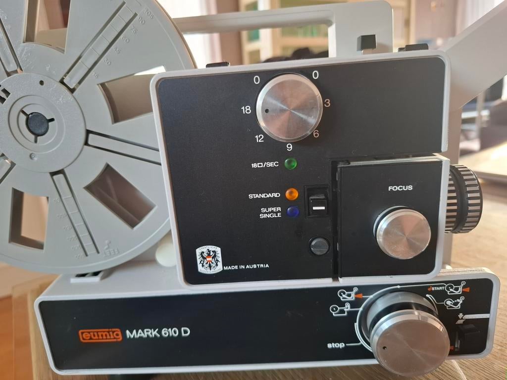 Eumig Mark 610 D Super 8 Filmprojector - Vintage Oostenrijks, Ophalen of Verzenden, Gebruikt