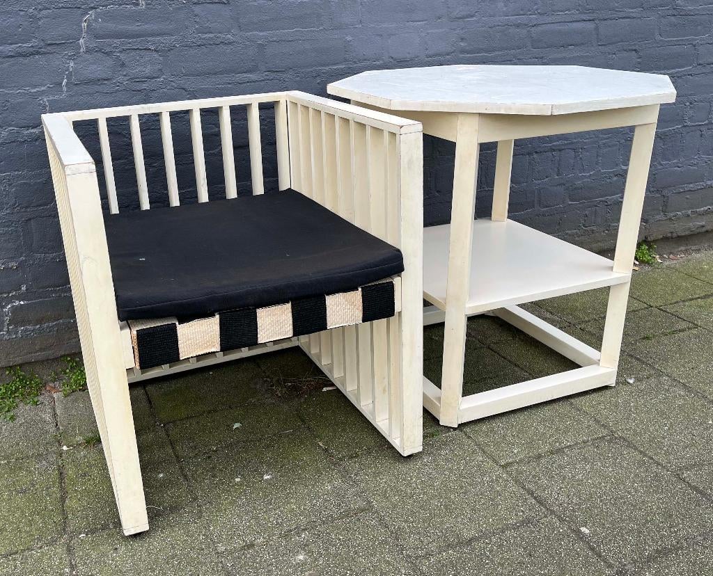 Hoffman Purkersdorf fauteuil en tafel, Ophalen