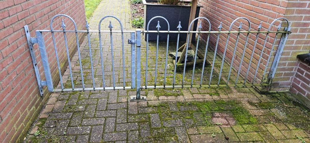 2 Gegalvaniseerde Tuinhekjes - Diverse Afmetingen, Ophalen, Gebruikt, IJzer, Tuinhek