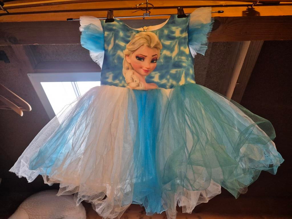 Frozen jurkje maat 1, Ophalen of Verzenden, Zo goed als nieuw, 104 of kleiner, Meisje