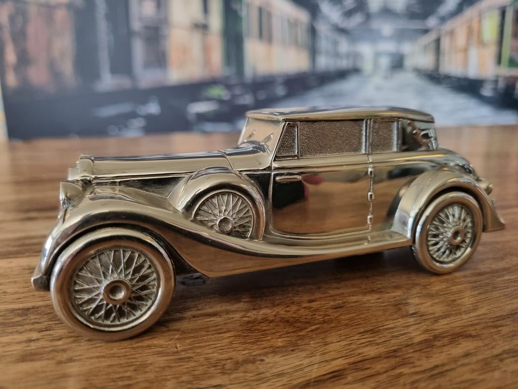 Verzilverde metalen - Rolls Royce 1937 decoratieve spaarpot, Ophalen of Verzenden