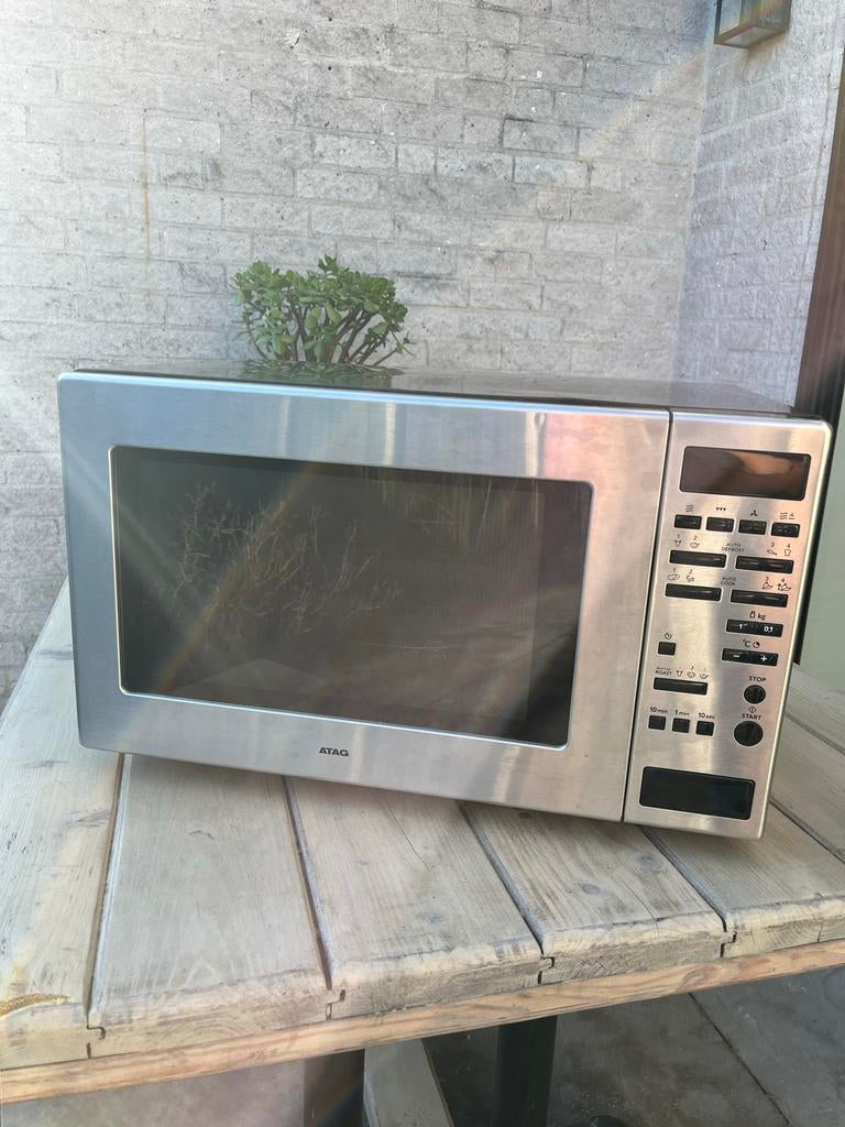 Atag combi magnetron oven vrijstaand, Ophalen, Combimagnetron, Gebruikt, Draaiplateau