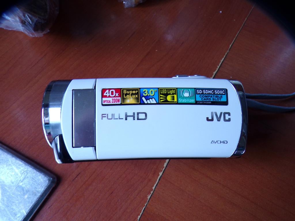 JVC GZ-E205WE Full HD videocamera, Full HD, JVC, 20x of meer, Ophalen of Verzenden