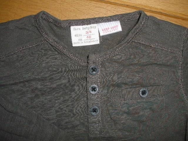 ZARA granddad t- shirt grijs maat 68 - nieuw -, Nieuw, Ophalen of Verzenden, Zara, Jongetje